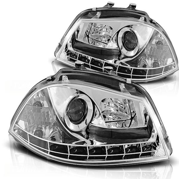 Scheinwerfer LED Tagfahrlicht Optik für Seat Ibiza 6L / Cordoba 6L  02-09 Chrom